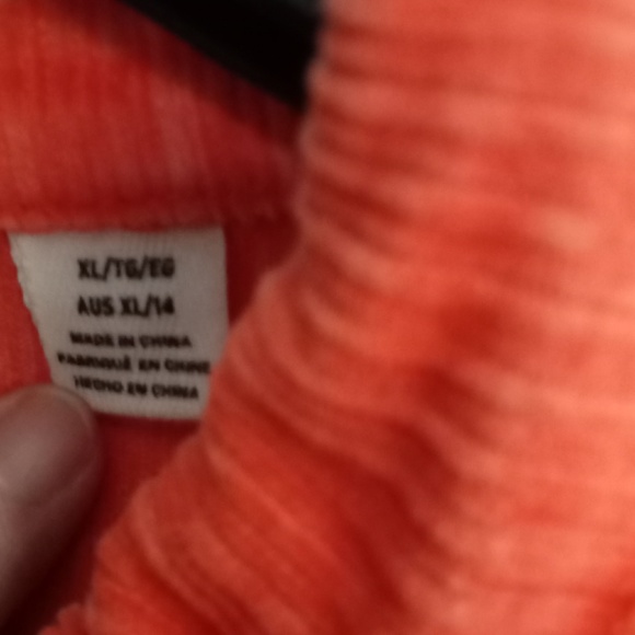 Roxy - Oversized  Corduroy Shacket- Women's- SZ XL- Colour Orange - Picture 5 of 7